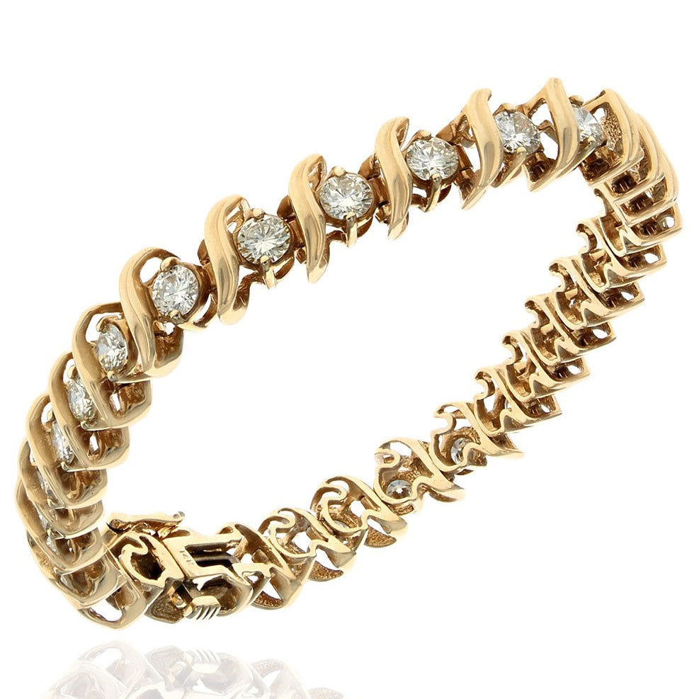 S Link Diamond Tennis Bracelet – E.D. Marshall Jewelers™
