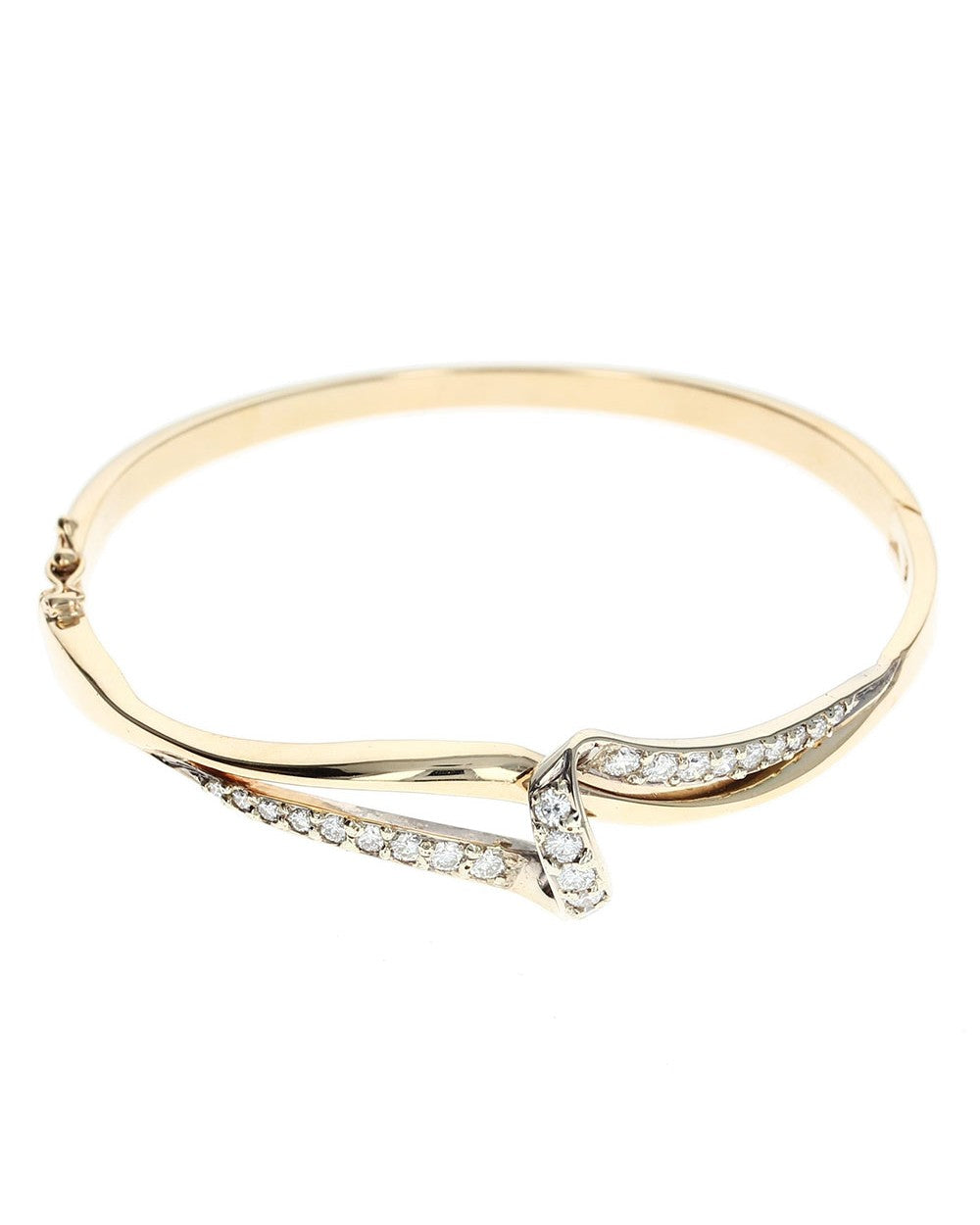 Treat Ürself ribbon bangle Diamond Crossover Ribbon Bangle Bracelet – E.D. Marshall Jewelers™