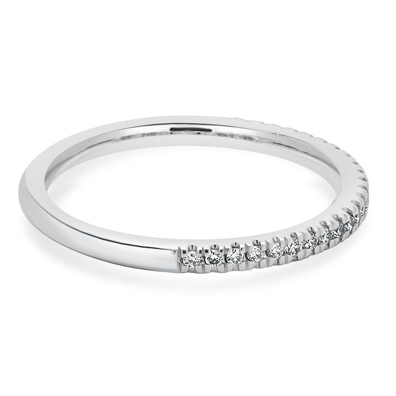 14 Karat White Gold Lab Grown Diamond Anniversary Band