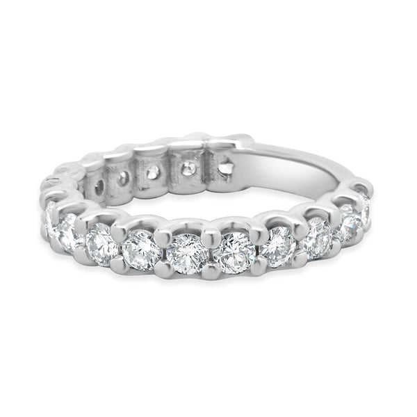 14 Karat White Gold Diamond Band