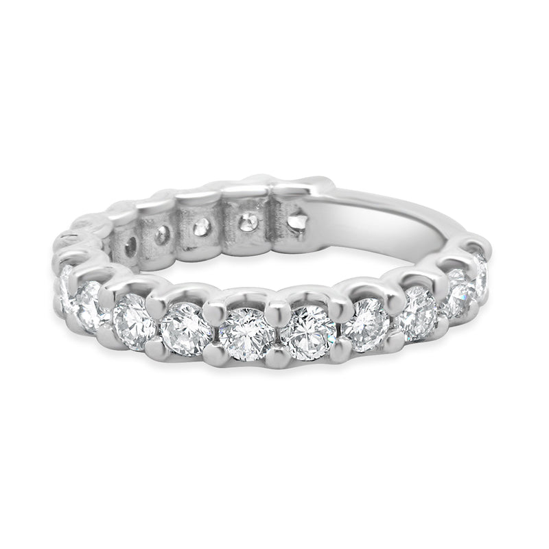 14 Karat White Gold Diamond Band