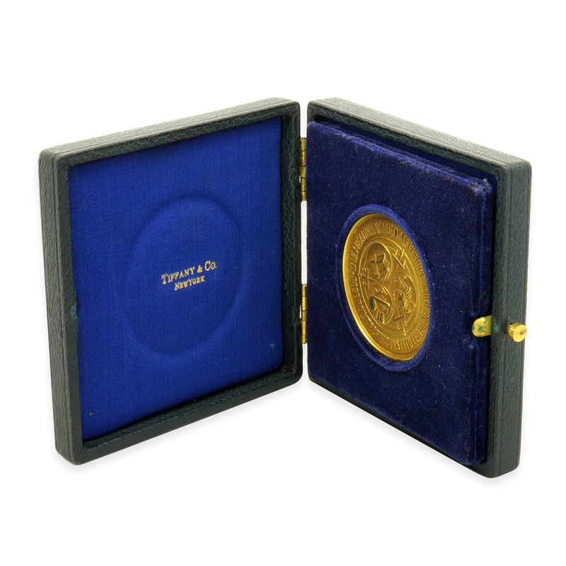 Tiffany & Co. 18 Karat Yellow Gold Heminway Medal Indian 1953