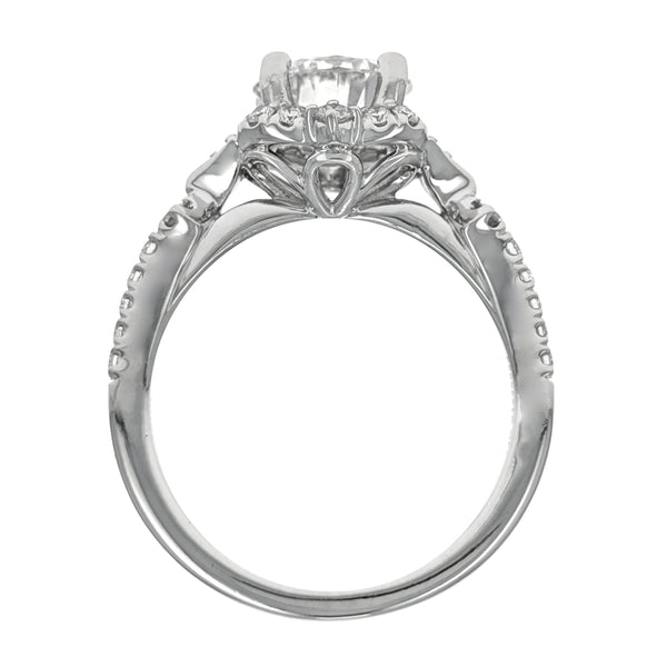Gabriel & Co. 14K White Gold Round Brilliant Cut Diamond Engagement Ring