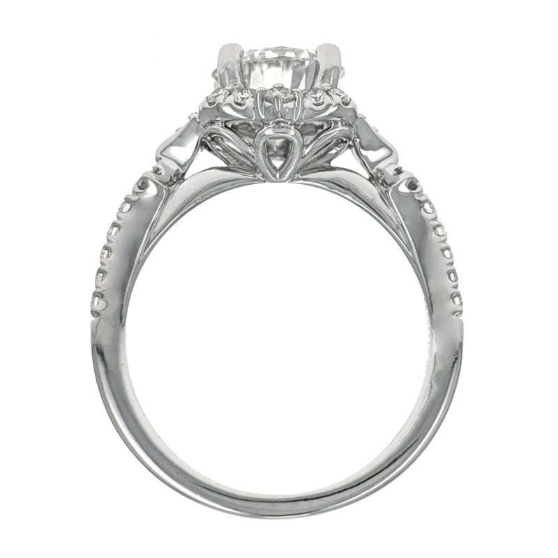 Gabriel & Co. 14K White Gold Round Brilliant Cut Diamond Engagement Ring