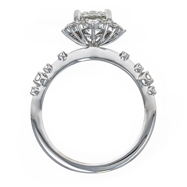Gabriel & Co. 14K White Gold Round Brilliant Cut Diamond Engagement Ring