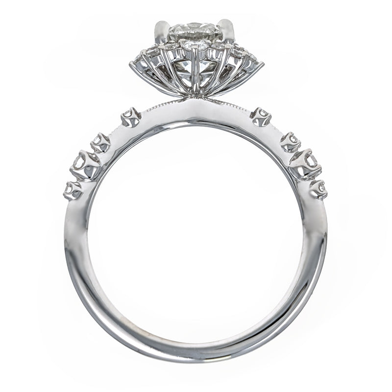 Gabriel & Co. 14K White Gold Round Brilliant Cut Diamond Engagement Ring