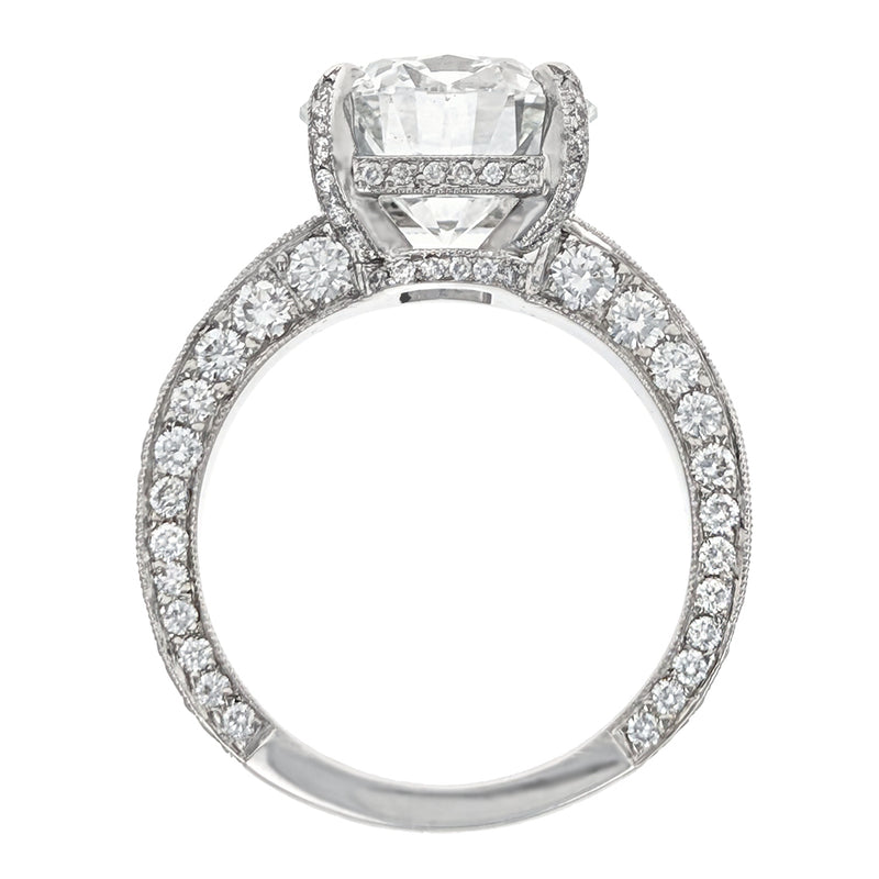Platinum Round Brilliant Cut Diamond Engagement Ring