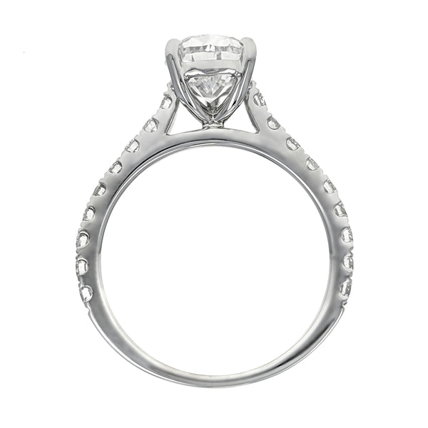 18K White Gold Pear Cut Diamond Engagement Ring
