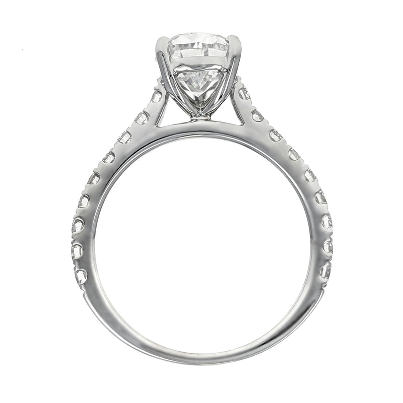 18K White Gold Pear Cut Diamond Engagement Ring