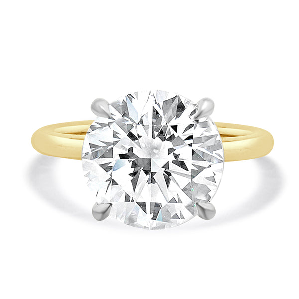 18 Karat Yellow & White Gold Diamond Engagement Ring