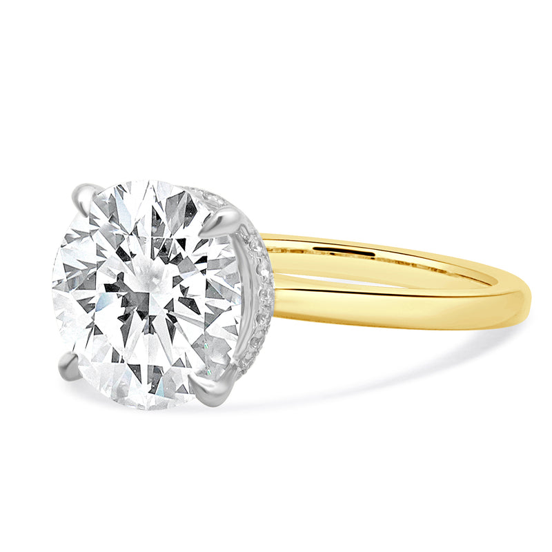 18 Karat Yellow & White Gold Diamond Engagement Ring