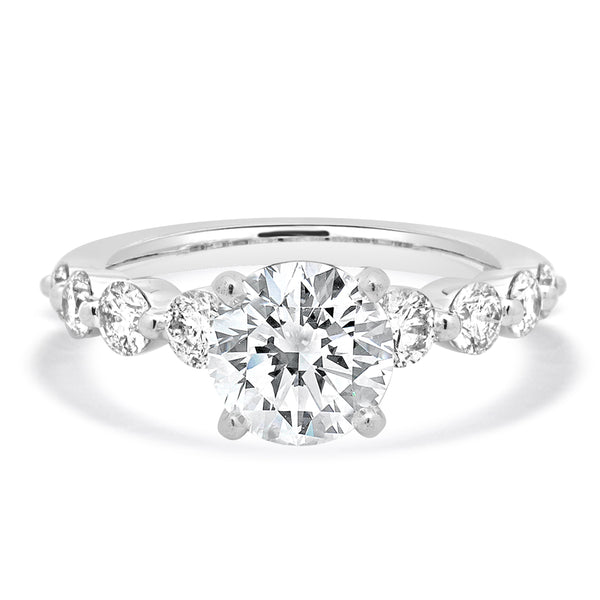 14 Karat White Gold Diamond Engagement Ring