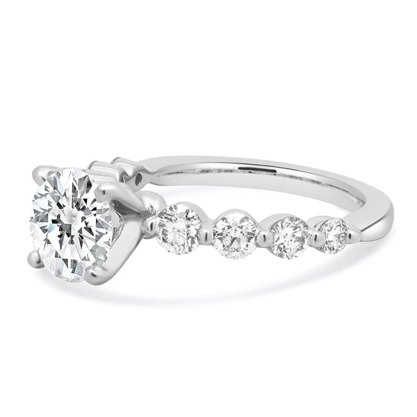 14 Karat White Gold Diamond Engagement Ring