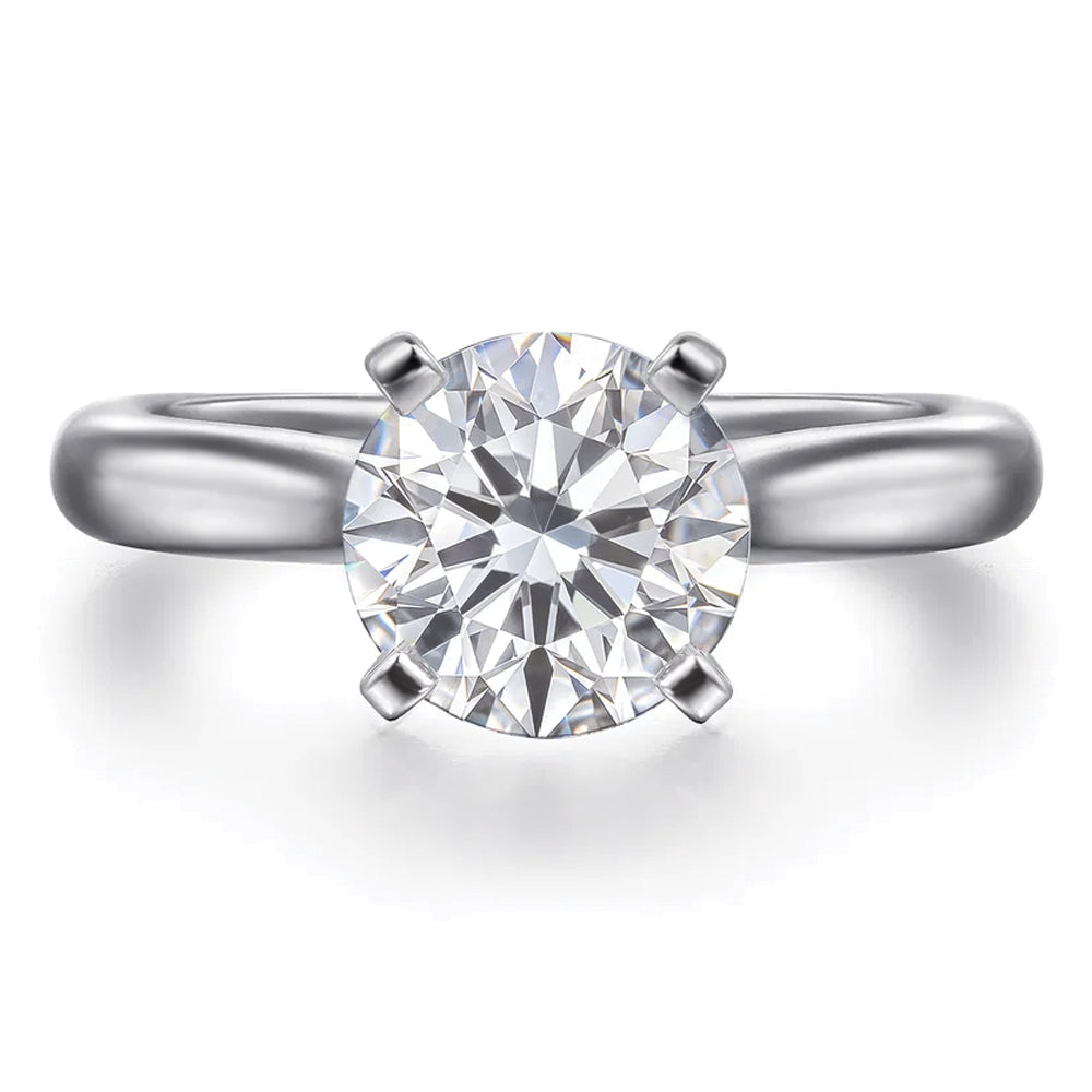 Gabriel & Co. 14K White Gold Round Brilliant Cut Diamond Engagement Ring