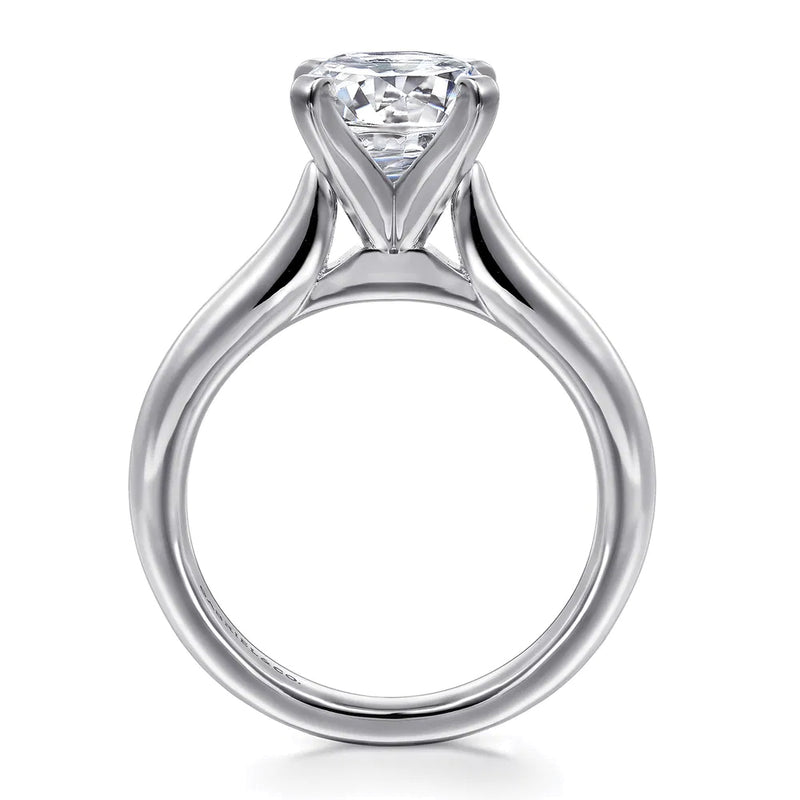 Gabriel & Co. 14K White Gold Round Brilliant Cut Diamond Engagement Ring