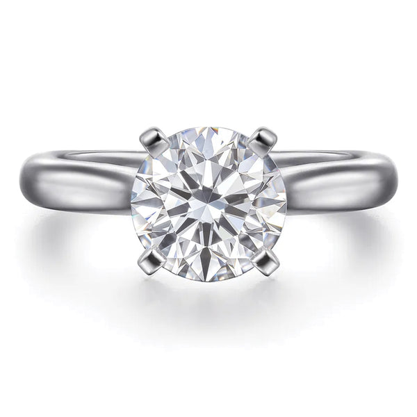 Gabriel & Co. 14K White Gold Round Brilliant Cut Diamond Engagement Ring
