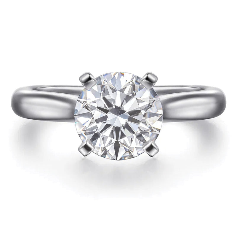 Gabriel & Co. 14K White Gold Round Brilliant Cut Diamond Engagement Ring