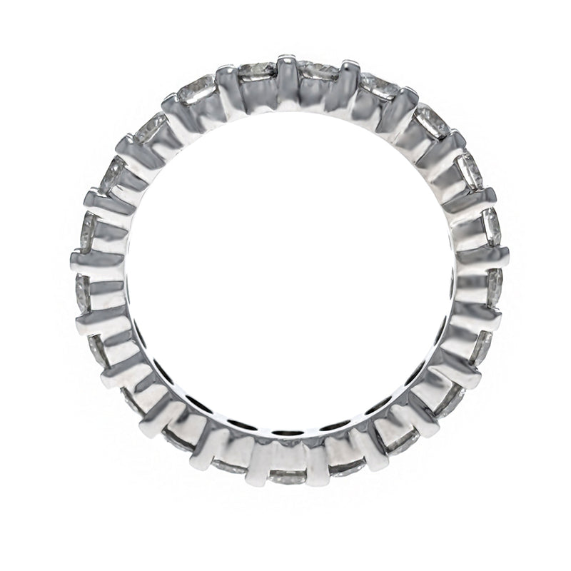 14K White Gold Diamond Eternity Wedding Band