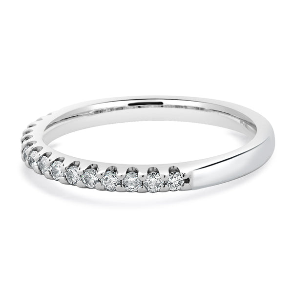 14 Karat White Gold Diamond Band