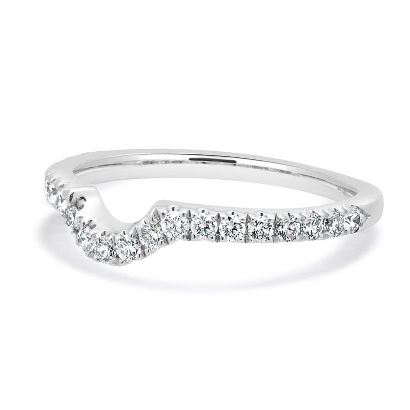 14 Karat White Gold Neil Lane Diamond Contour Anniversary Band