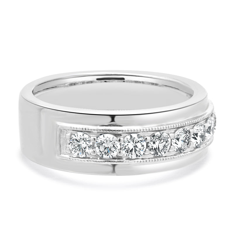 14 Karat White Gold Neil Lane Mens Diamond Band