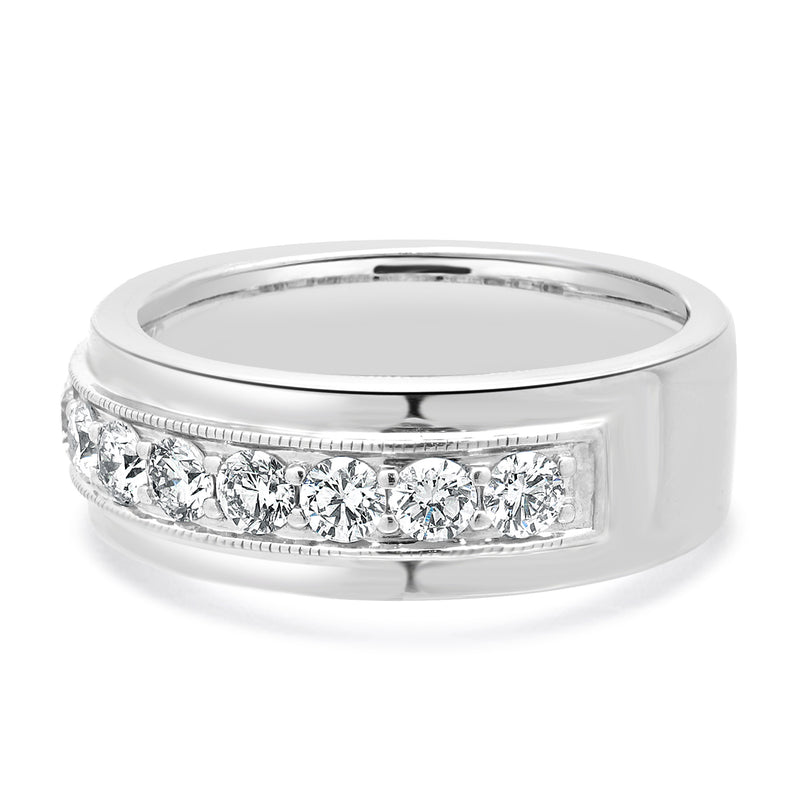 14 Karat White Gold Neil Lane Mens Diamond Band
