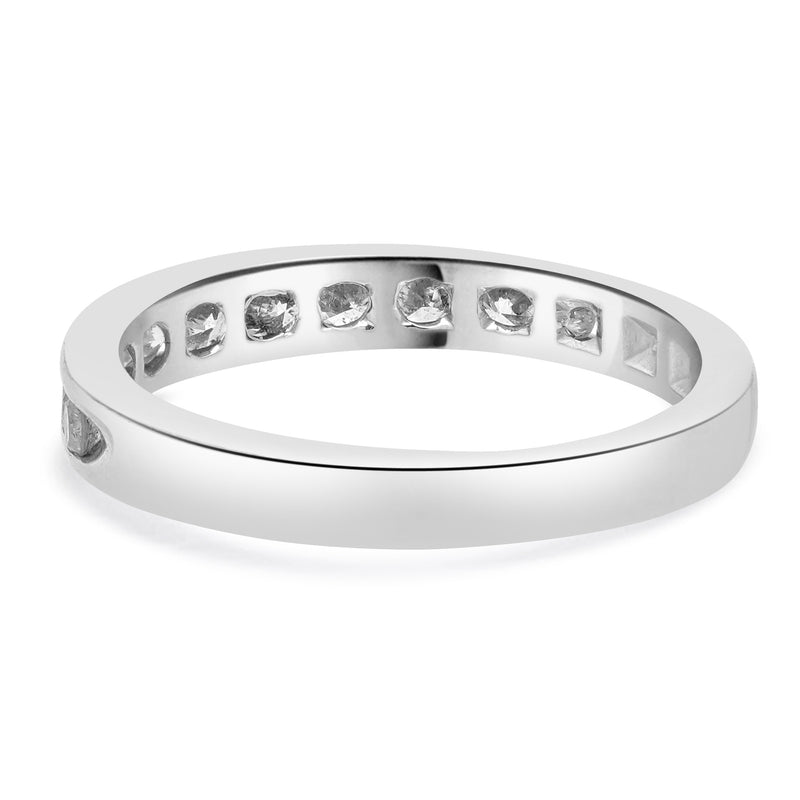 14 Karat White Gold Channel Set Diamond Anniversary Band