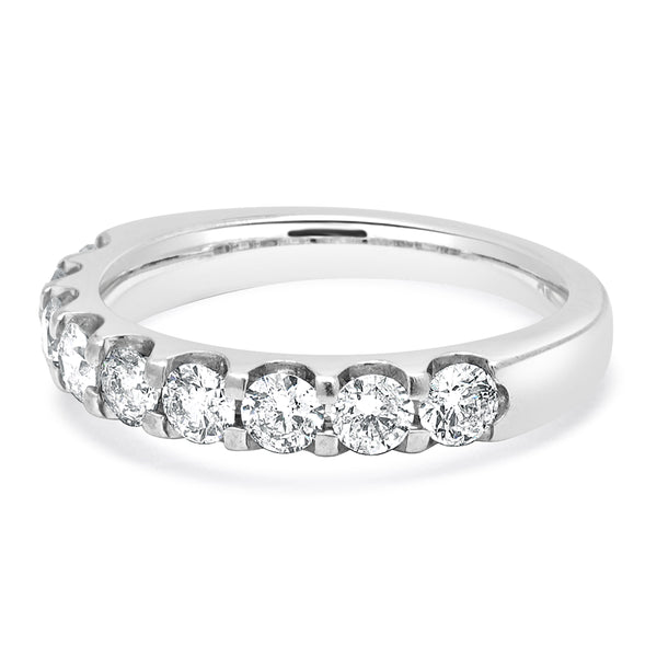 14 Karat White Gold Diamond Common Pronged Anniversary Band