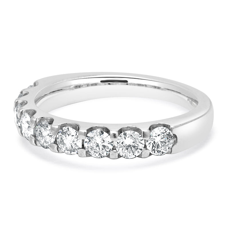 14 Karat White Gold Diamond Common Pronged Anniversary Band