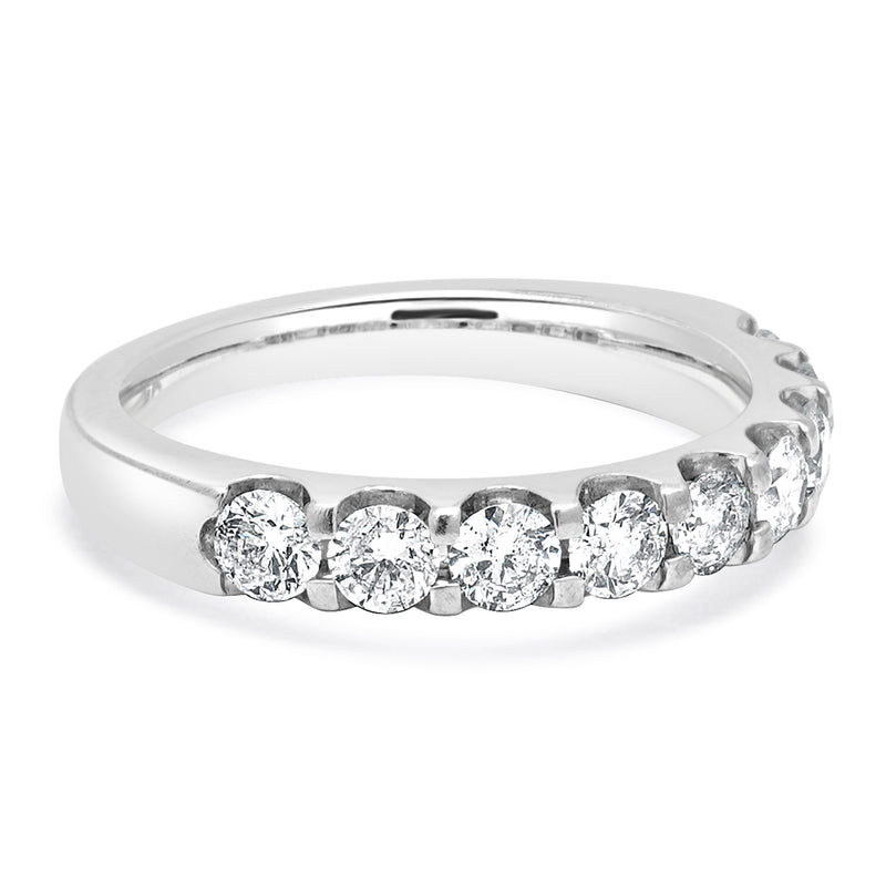 14 Karat White Gold Diamond Common Pronged Anniversary Band