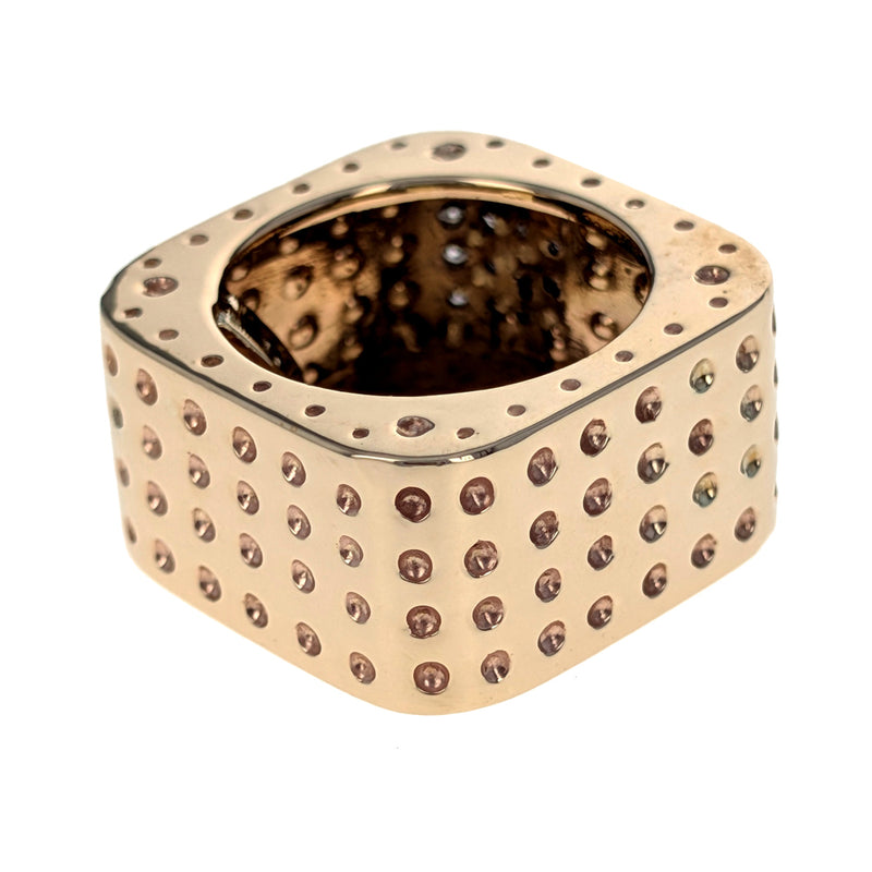 Diamond Dice Ring in Yellow Gold