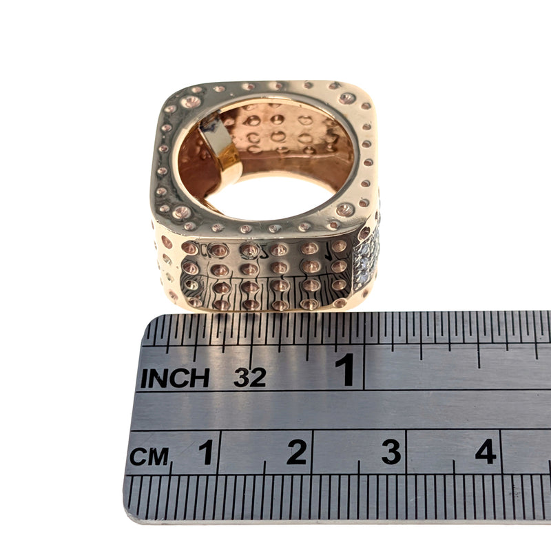 Diamond Dice Ring in Yellow Gold