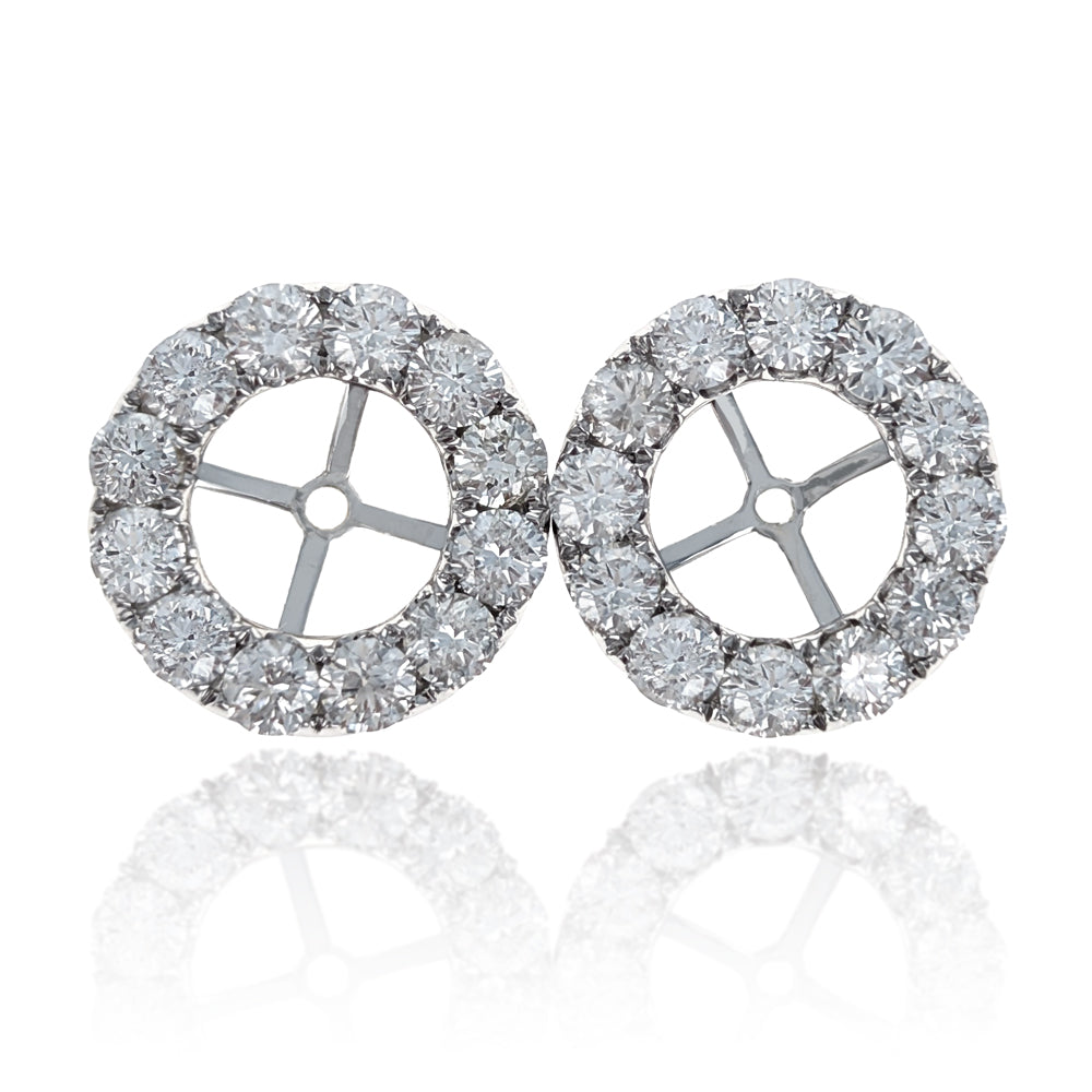 Diamond Earring Jackets in White Gold
