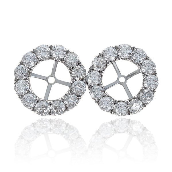 Diamond Earring Jackets in White Gold