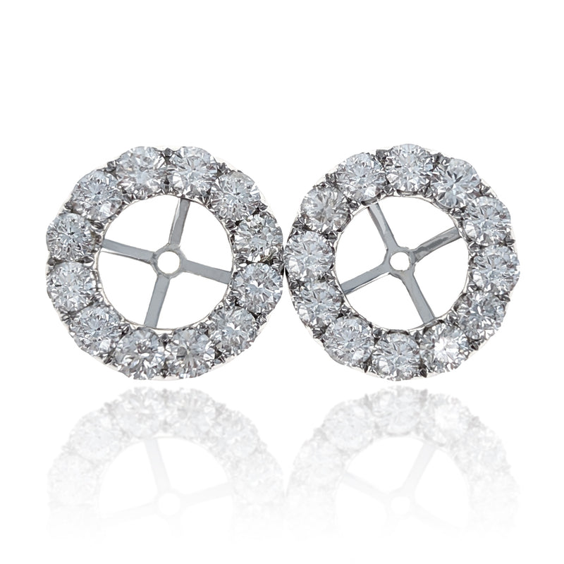 Diamond Earring Jackets in White Gold