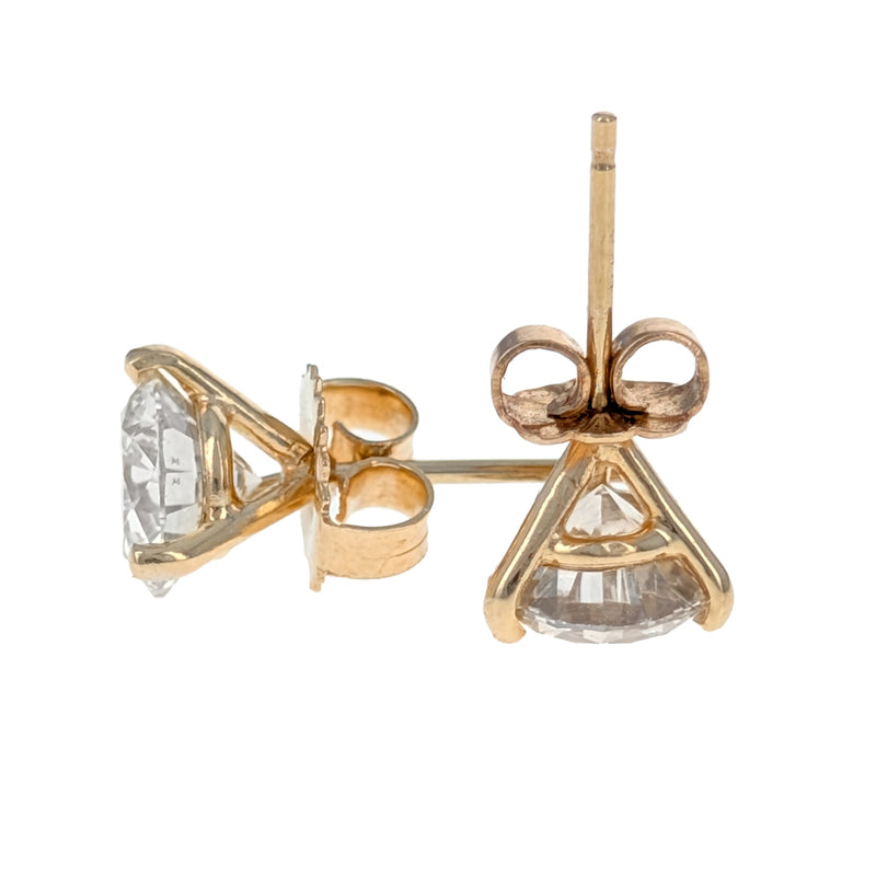 Diamond Stud Earrings in Yellow Gold