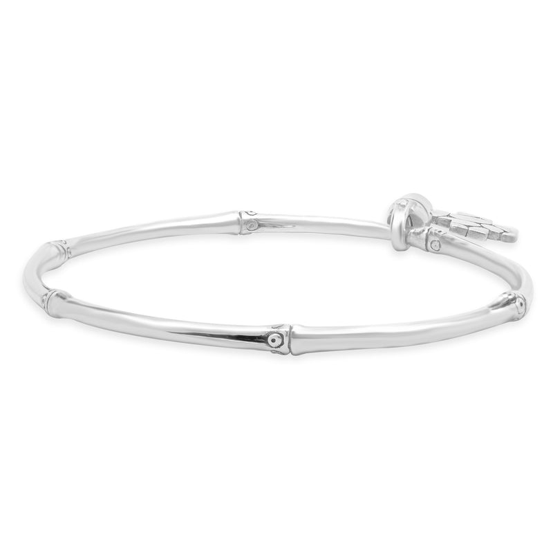 John Hardy Sterling Silver Bamboo Collection Cross Bracelet