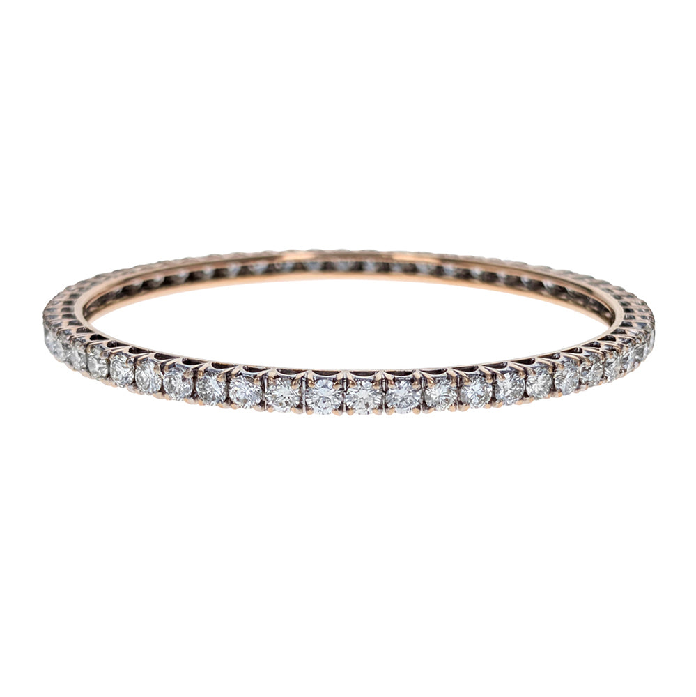 Diamond Bangle Bracelet in Yellow Gold