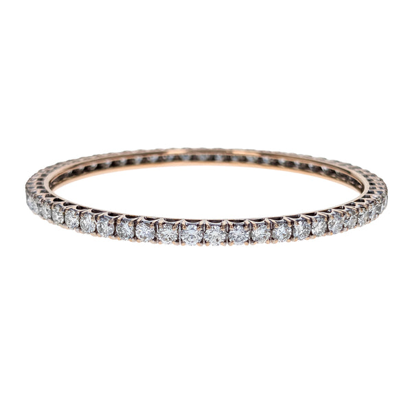 Diamond Bangle Bracelet in Yellow Gold