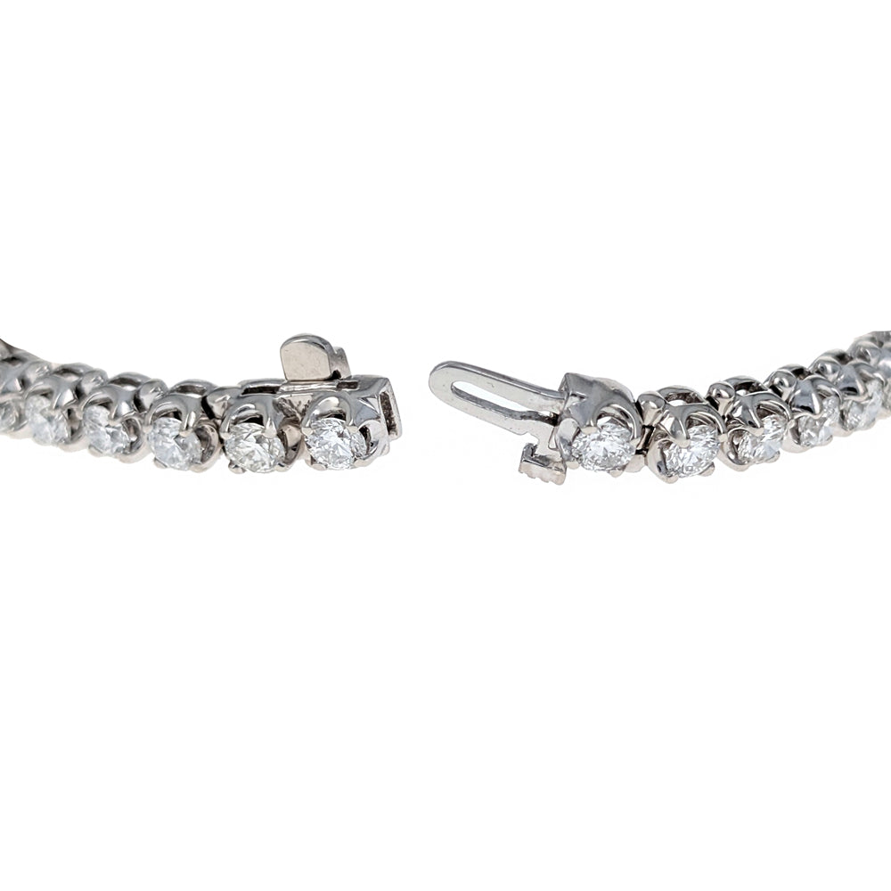Diamond Inline Tennis Bracelet in White Gold