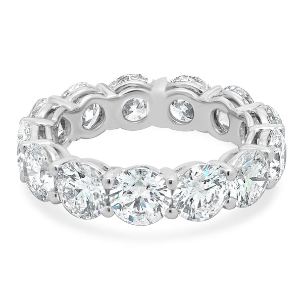 18 Karat White Gold Round Brilliant Cut Diamond Eternity Band