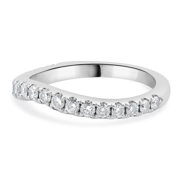 Neil Lane 14 Karat White Gold Diamond Contour Band
