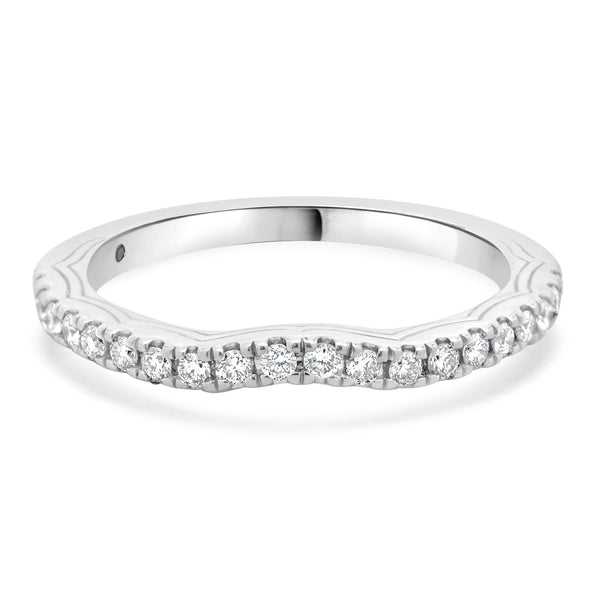 Vera Wang 14 Karat White Gold Contour Band
