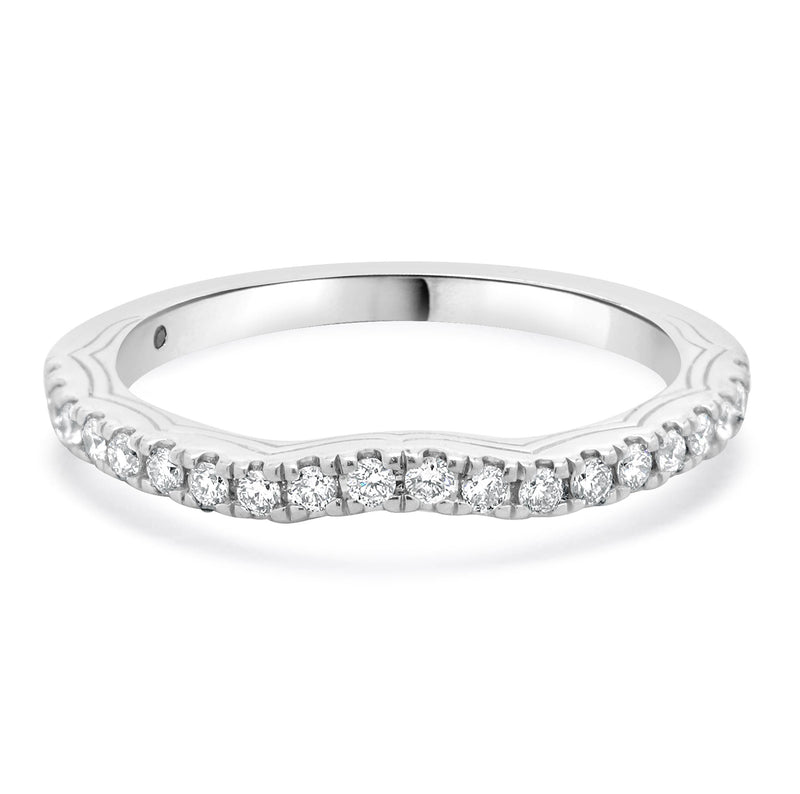 Vera Wang 14 Karat White Gold Contour Band