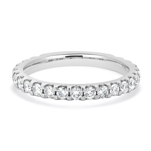 14 Karat White Gold Diamond Band