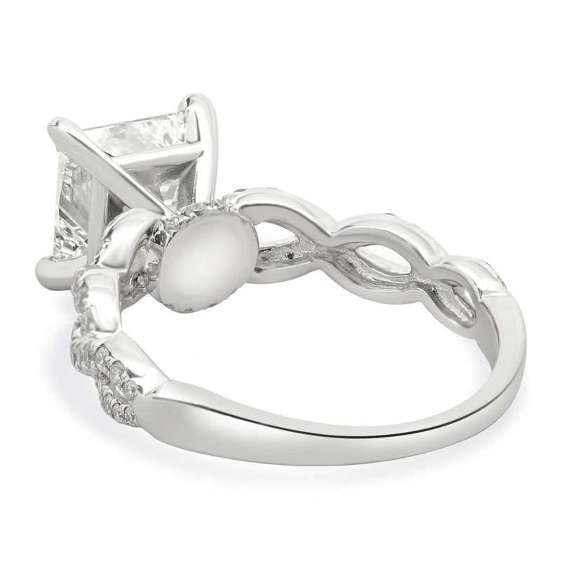 14 Karat White Gold Radiant Cut Diamond Engagement Ring