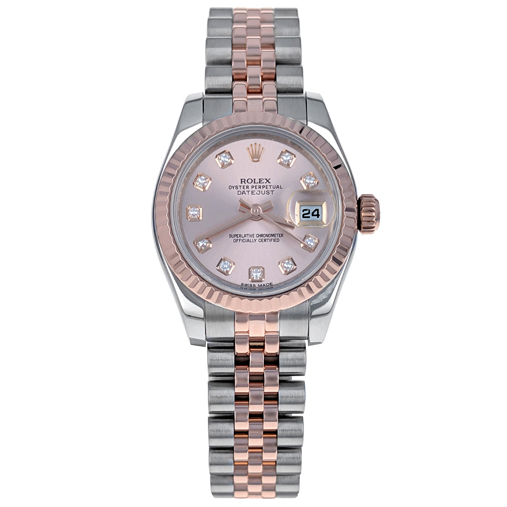 Rolex Lady-Datejust 26mm Stainless Steel Rose Gold 179171