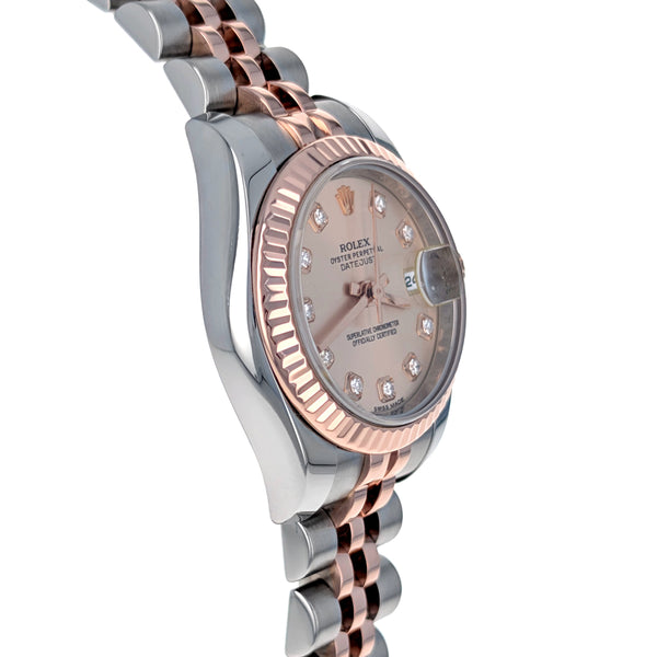 Rolex Lady-Datejust 26mm Stainless Steel Rose Gold 179171