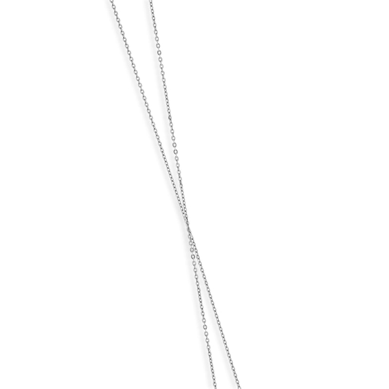 14 Karat White Gold Horizontal Bar Necklace