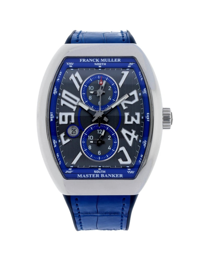 Stainless Steel Franck Muller Vanguard Blue Master Banker